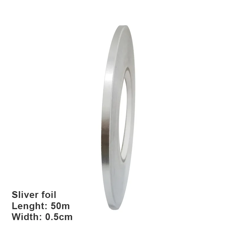 Sliver foil 0.5cm ITNEX 50 метров аксессуары для ванной комнаты наборы стены уплотнительная лента Водонепроницаемый зазор уплотнительная лента полоса клейкая напольная плитка украшение дома - Цвет: Sliver foil 0.5cm