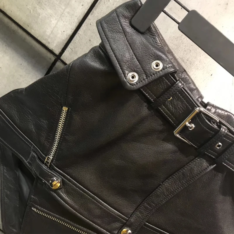 Женская юбка из натуральной кожи | одежда