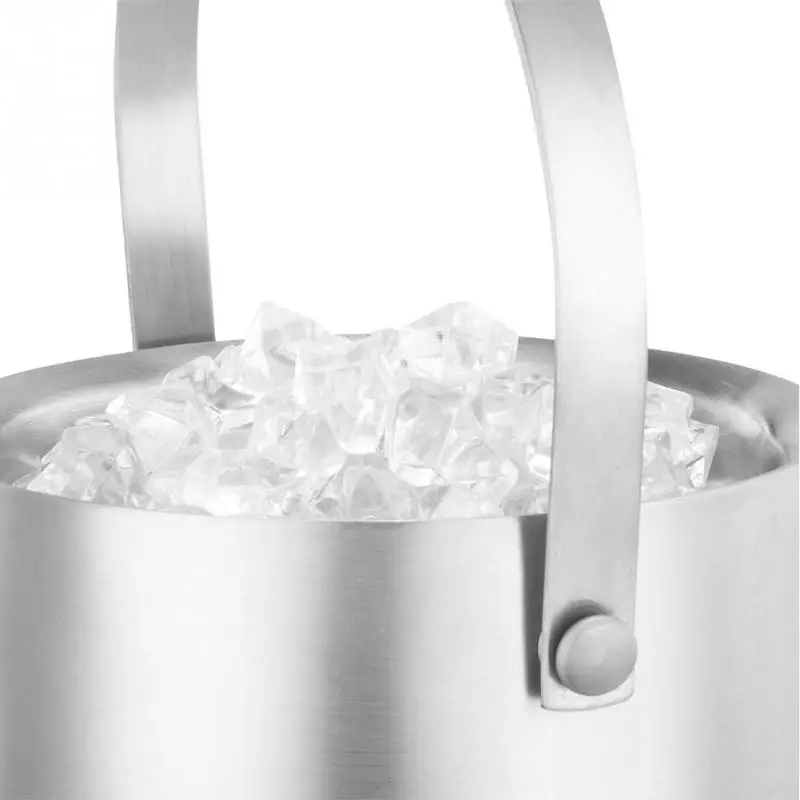 

Large 1.3L Insulated Double Walled Stainless Steel Ice Bucket With Lid
