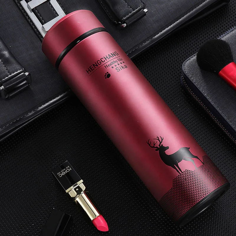 Термос из нержавеющей стали с изображением лося 450 мл | Дом и сад