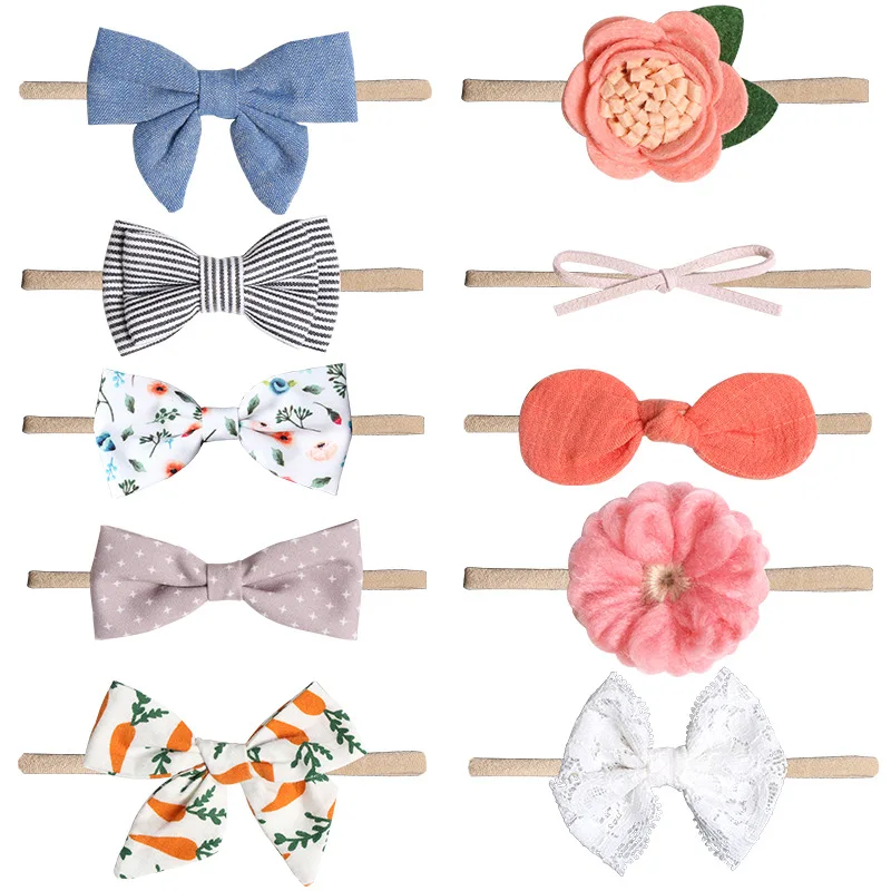 

Cute Hair Band Bowknot Infant Photo Props Kids Hair Accessories Baby Gift DIY Handmade Fashion Head Jewelry Newborn Headbands