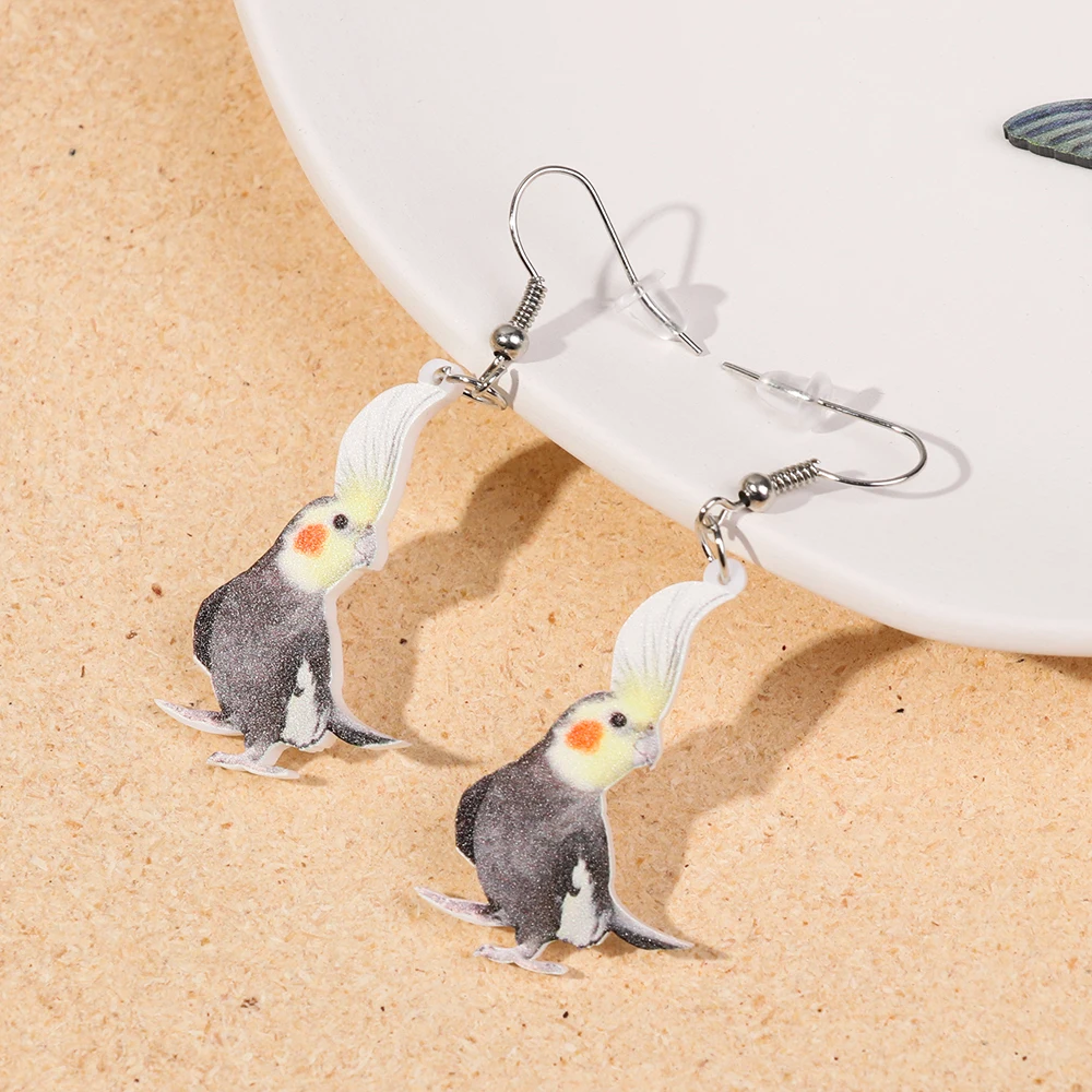 Серьги-подвески в виде птицы Колибри голубей орла совы попугая ювелирные изделия