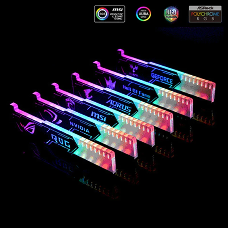 Кронштейн GPU 5В 3PIN A RGB поддержка видеокарты чехол Материнская плата ASUS SYNC Frame NVIDIA ROG