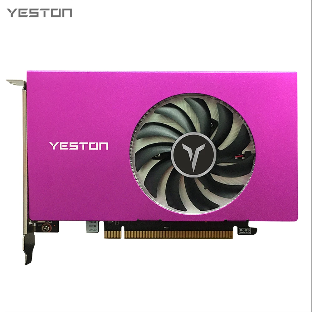 Yeston RX550 2G 4 HDMI экранная видеокарта с поддержкой раздельного экрана 10 бит глубина