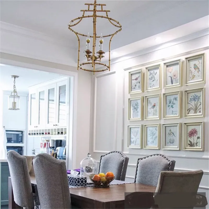 Американский Ретро подвесной светильник восковая свеча стиль ресторан коридор