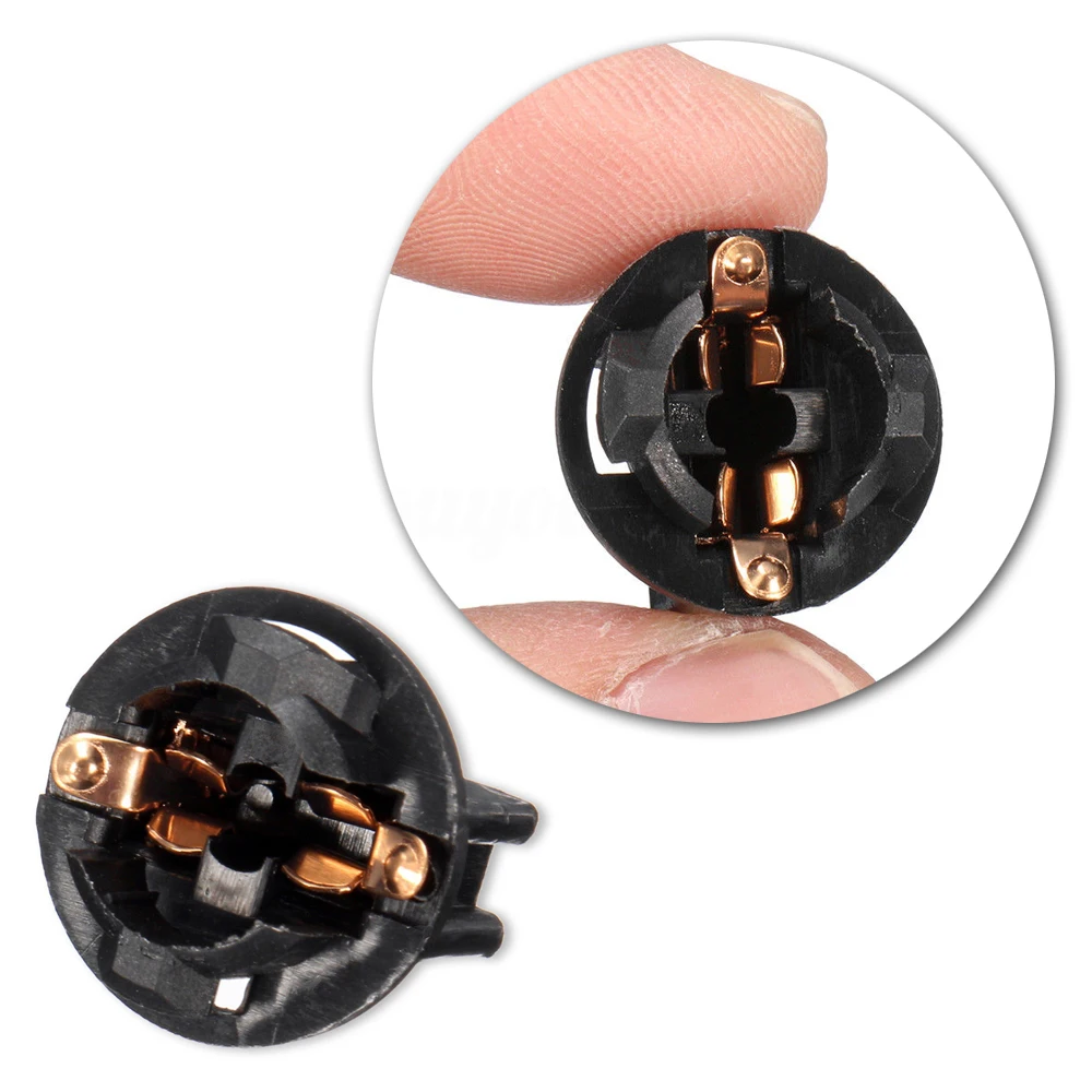 10Pcs T10 Socket Dashboard Instrument Panel W5W 168 192 194 Twist Lock Wedge Bases Lamp Dash Bulb Plug Holder Car Set |