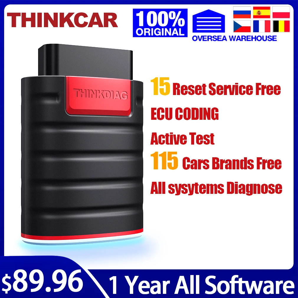 Thinkcar EU Stock Thinkdiag Новый Easydiag считыватель кодов OBDII полная система Авто Bluetooth сканер