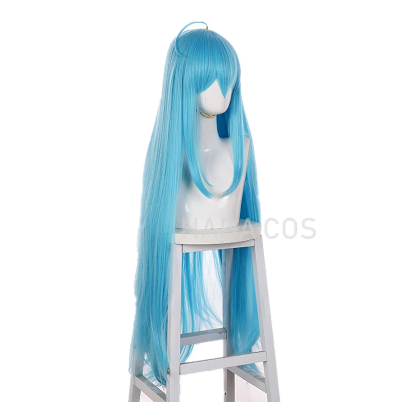 Парик для косплея из аниме Виви с длинными волосами небесно-голубого цвета