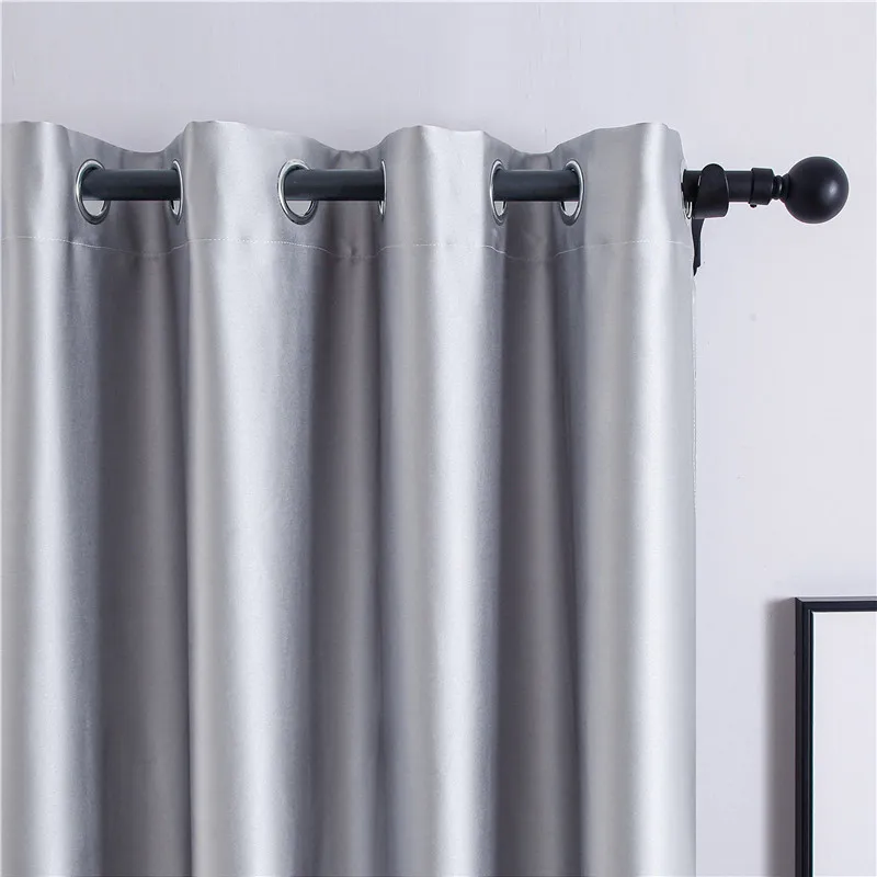 New Nordic Style Blackout Curtains for Living Room and Bedroom Glossy Pink Pure Color Full Finished Backdrop Curtain | Дом и сад