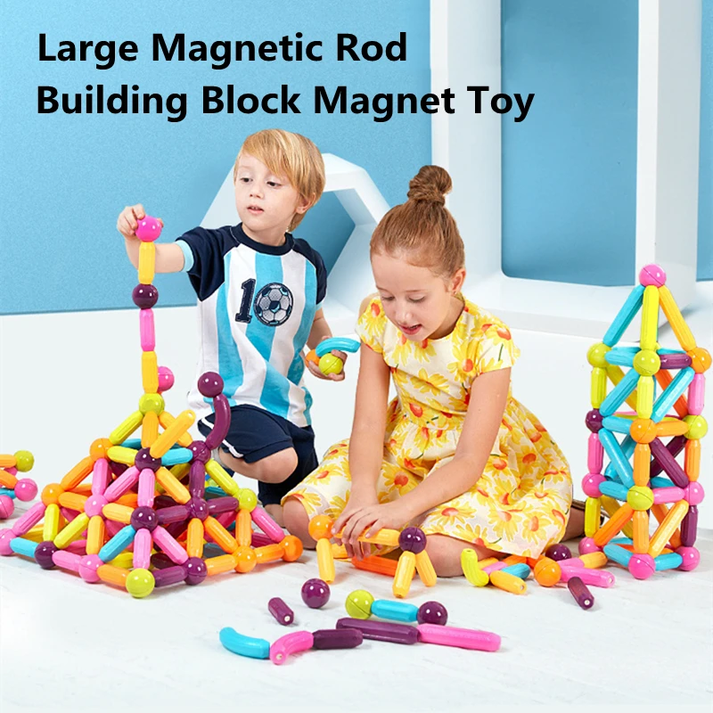 

Early Childhood Education DIY Magnetic Stick Intellectual Development Hands-on Ability Large Size Building Block Magnet Kid Toys