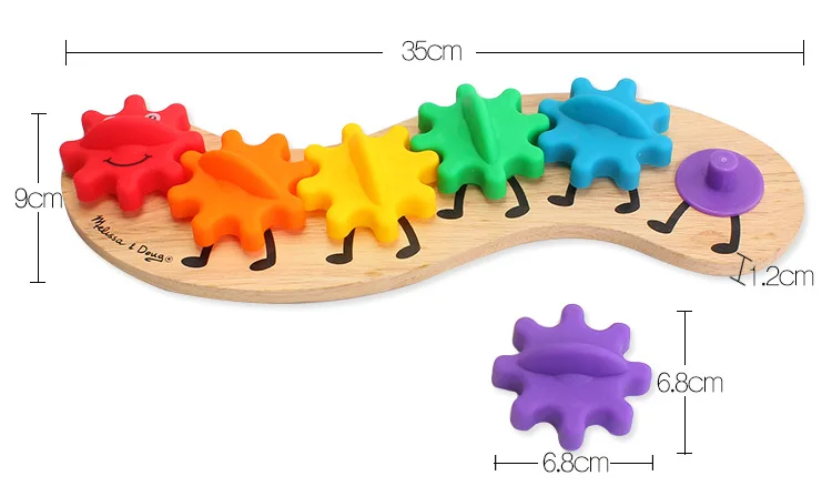 Деревянные блоки Монтессори набор красочных радужных игрушек 6 шт. детские