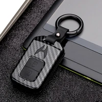 carbon fiber matte car remote key fob cover case holder protect for honda 2016 2017 crv pilot accord civic fit freed car styling