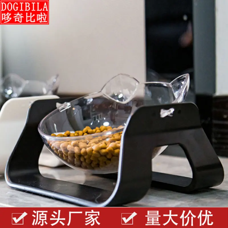 

Миска для собак 15 градусов для защиты шейного позвонка Регулируемая наклонная миска для кошек миска для риса для кошек двойная зернистая ми...