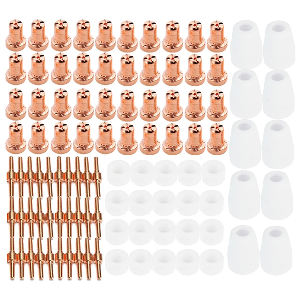 

ESAB/L-TEC PT-31 JG-40 WSD-LG40 наконечники для электрода плазменная резьба, увеличенная оболочка, Набор чехлов для CUT50D 50 40 PlasmaCutter 200 шт.