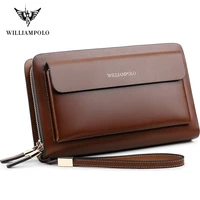 williampolo clutch bag high quality mens clutch wallet luxury designer wallet men organizer wallet with strap pl162