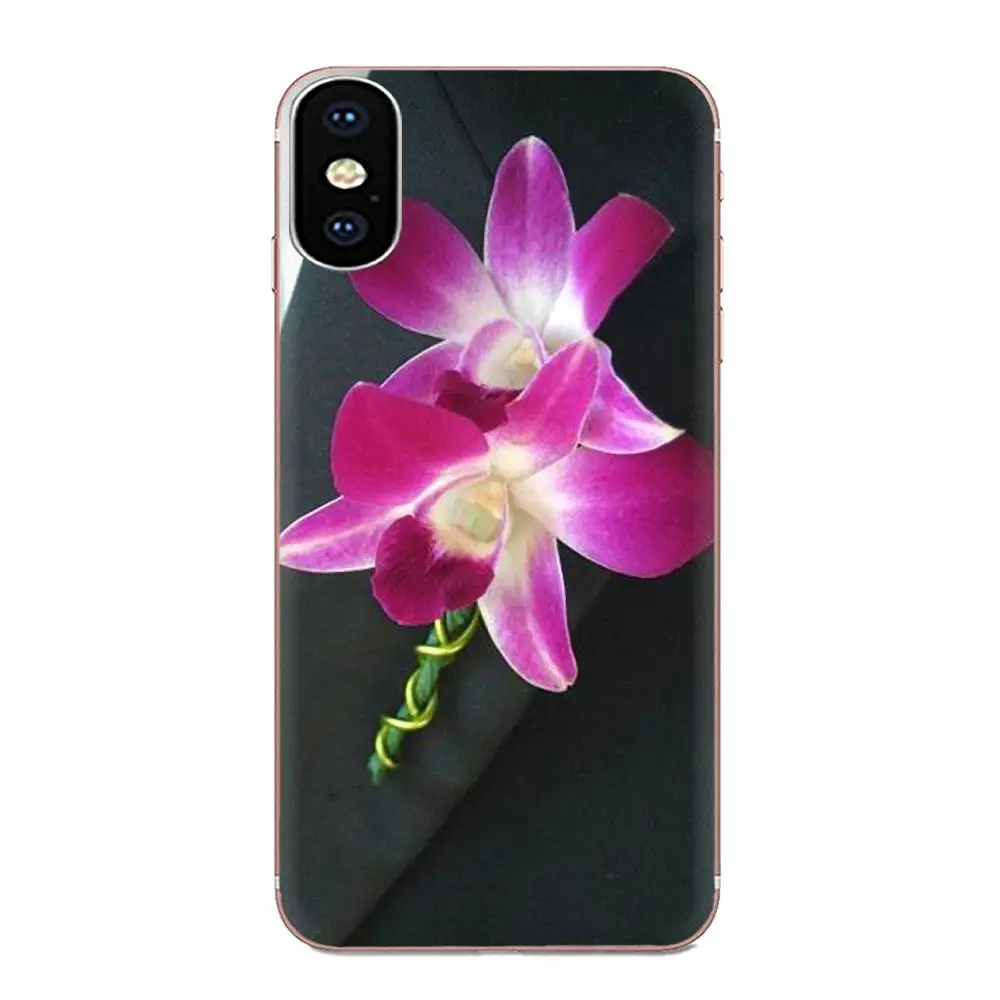 Цветной чехол из ТПУ с изображением орхидеи для Galaxy J1 J2 J3 J330 J4 J5 J6 J7 J730 J8 2015 2016 2017 2018
