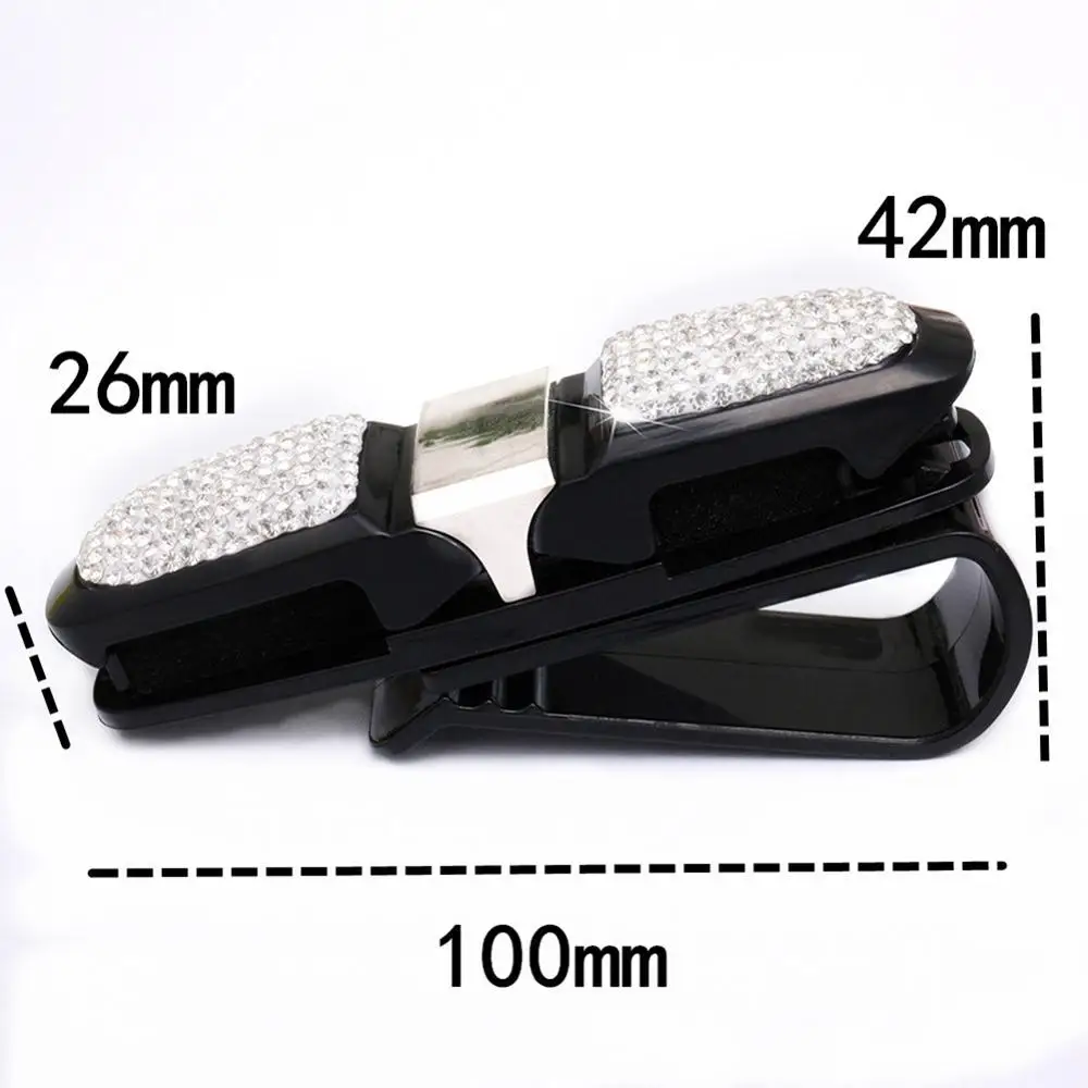 

Car Glasses Clip 1PC Universal Diamond Car Sun Visor Glasses Sunglasses Holder Clip Rhineston