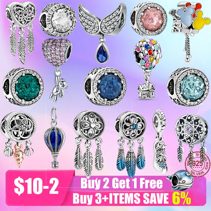 

New 925 Sterling Silver Flower Mom Of My Heart Charms DIY Fine Beads Fit Original Pandora Charm Bracelet Jewelry
