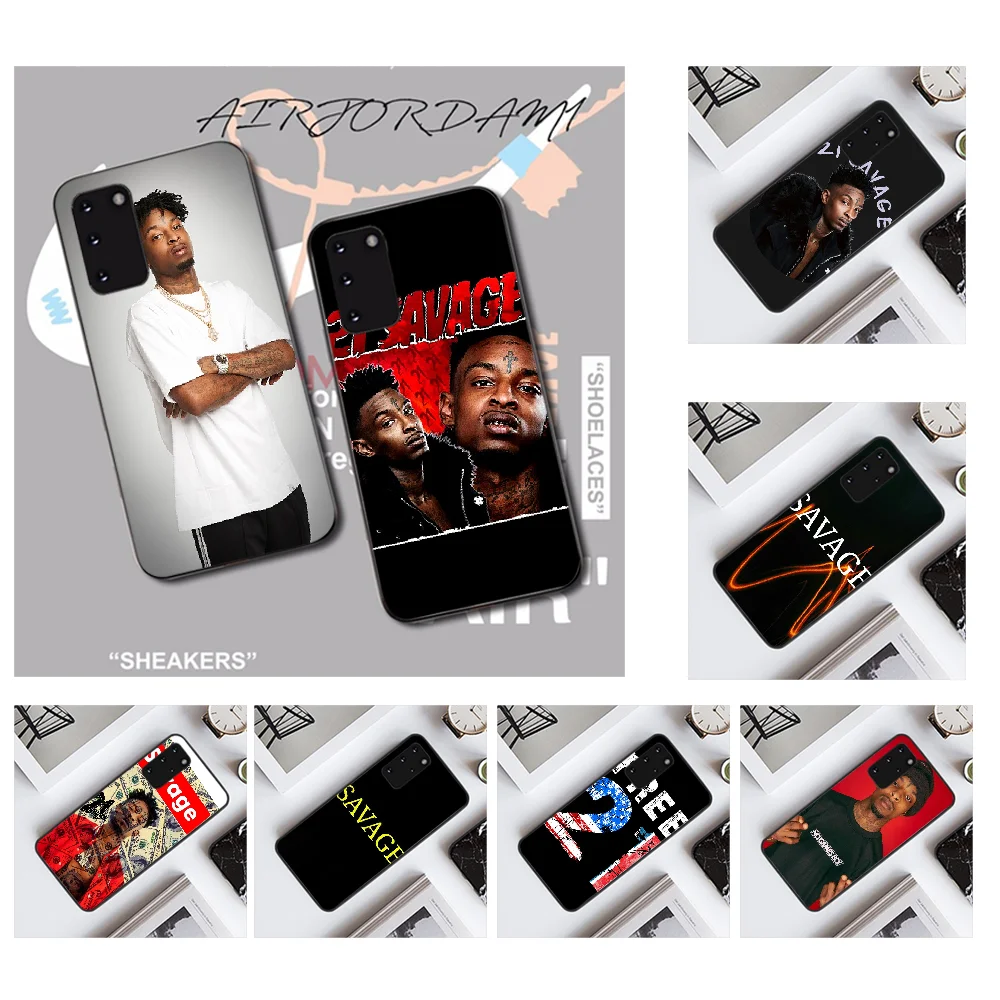 Мягкий силиконовый чехол для телефона NBDRUICAI 21 Savage из ТПУ Samsung S20 plus Ultra S6 S7 edge S8 S9 S10 5G