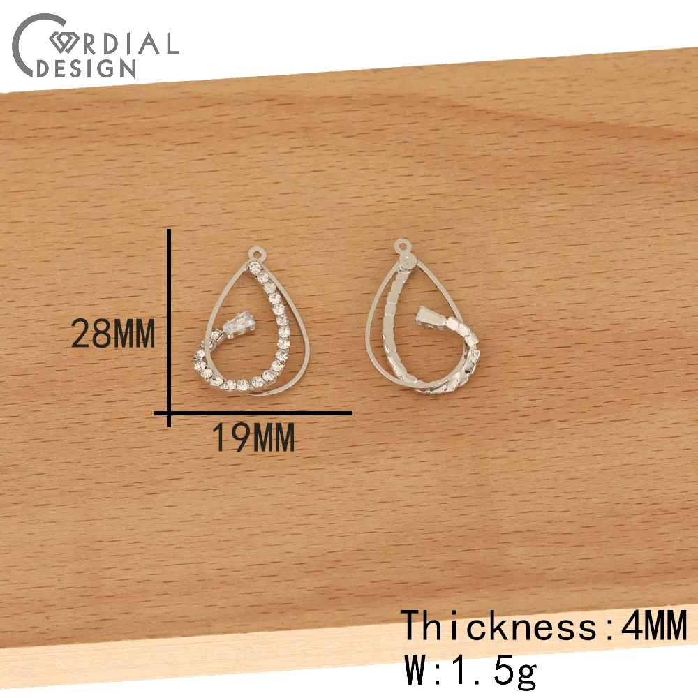 

Cordial Design 50Pcs Jewelry Accessories/Earrings Stud/CZ Charms/Claw Chain/DIY Making/Hand Made/Earrings Findings & Components