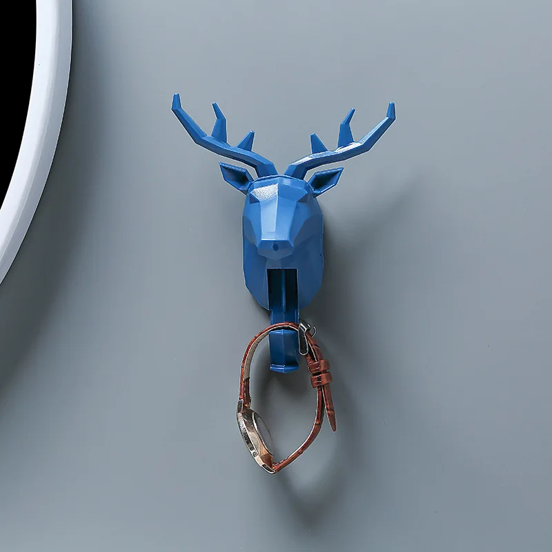 

Creative Animal Bathroom Hook Deer Door Hanger Adhesive Heavy Load Rack Key Hloder coat rack Wall Kitchen Tools Home Accessories