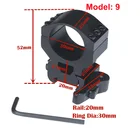 MIZUGIWA 1 пара креплений для прицела 30 мм25,4 мм 1 дюйм кольцо быстросъемный адаптер 20 мм Вивер Пикатинни рельсовый фонарь охота Caza