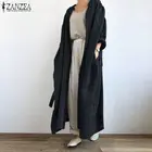 Женская винтажная рубашка на шнуровке, длинный кардиган с длинным рукавом, свободная туника, кимоно, 2021