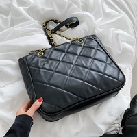 fashion quilted crossbody messenger bags 2021 new chain small shoulder bag for women winter brand top handle handbags purses