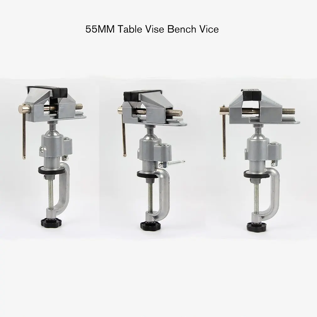 2 in 1 Table Vise Bench Vice Aluminium Alloy 360 Degree Rotating Universal Vise Precise Mini Vise Clamp Alloet