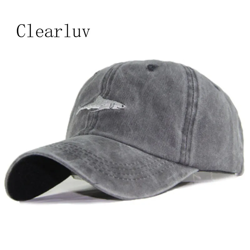 2020 100% хлопок Горячая Ретро помытая бейсболка Акула Snapback шляпа для мужчин Bone