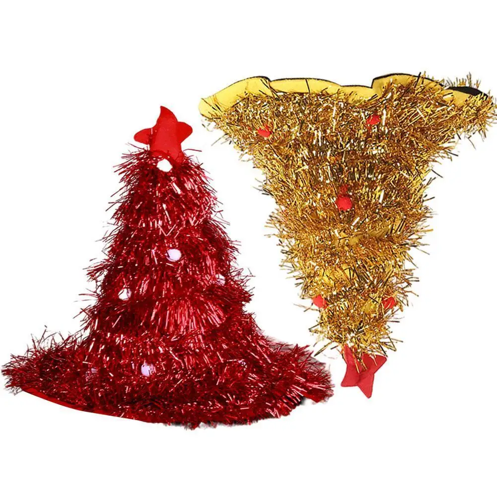 Рождественская шапка блестящая мишура для рождественской елки взрослых детей