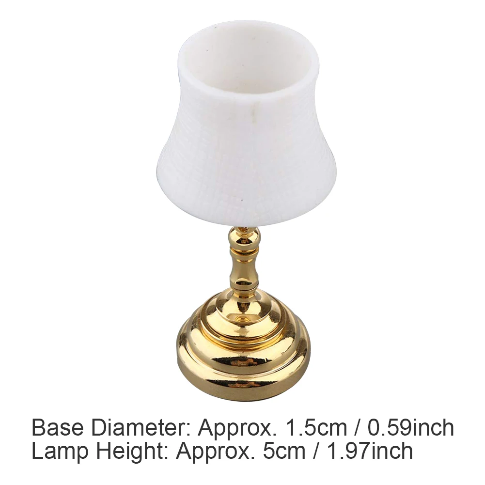 

2PCS Dollhouse Lamp Model 1/12 Miniature Simulated Table Lamp Dollhouse Decoration Accessories Dollhouse Decoration Accessories