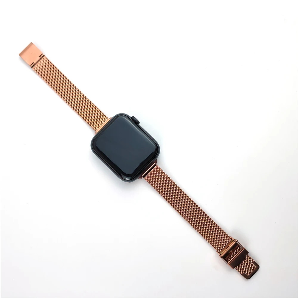 

Women Straps For Apple Watch Se 40mm 44mm Band Series 6 5 4 3 38mm 42mm Milanese Loop For Iwatch 6 Stainless Steel Mesh Bands