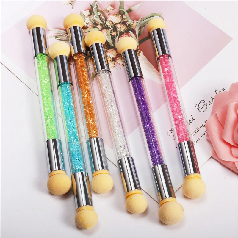 1 Набор двусторонняя губка для расцветания ногтей многоразовая Маникюрный