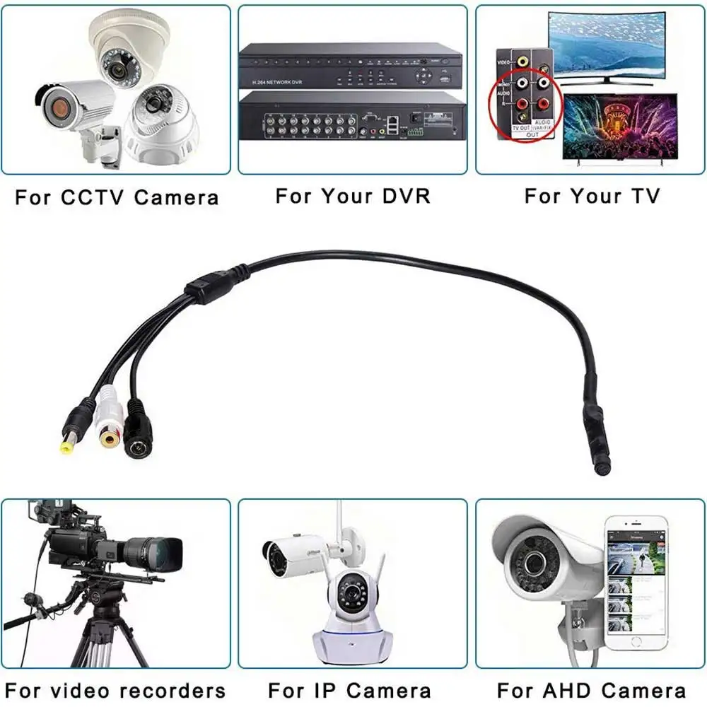 DC 9 14V звукосниматель микрофон для Камера аудиосистема мини видеонаблюдения