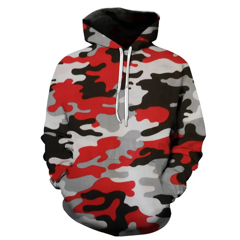 

Casual Men's Camouflage Hit Color Large Size Jacket Hoodie 3D Military Training Uniform Men Fashion Pullover Sports Hoodies