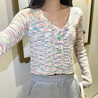 harteen 2021 spring autumn knitted sweater slim cardigan top femme girl sweet korean fashion casual long sleeve women clothing