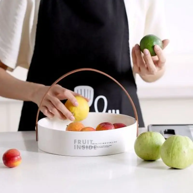 1 шт. Керамическая посуда бочка для хранения фруктов/дисковая Салатница с кожаной