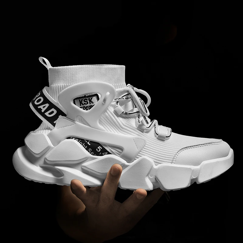 

Высокие женские дышащие кроссовки для активного отдыха на массивной платформе, спортивная обувь для взрослых, мужские кроссовки, обувь для ...