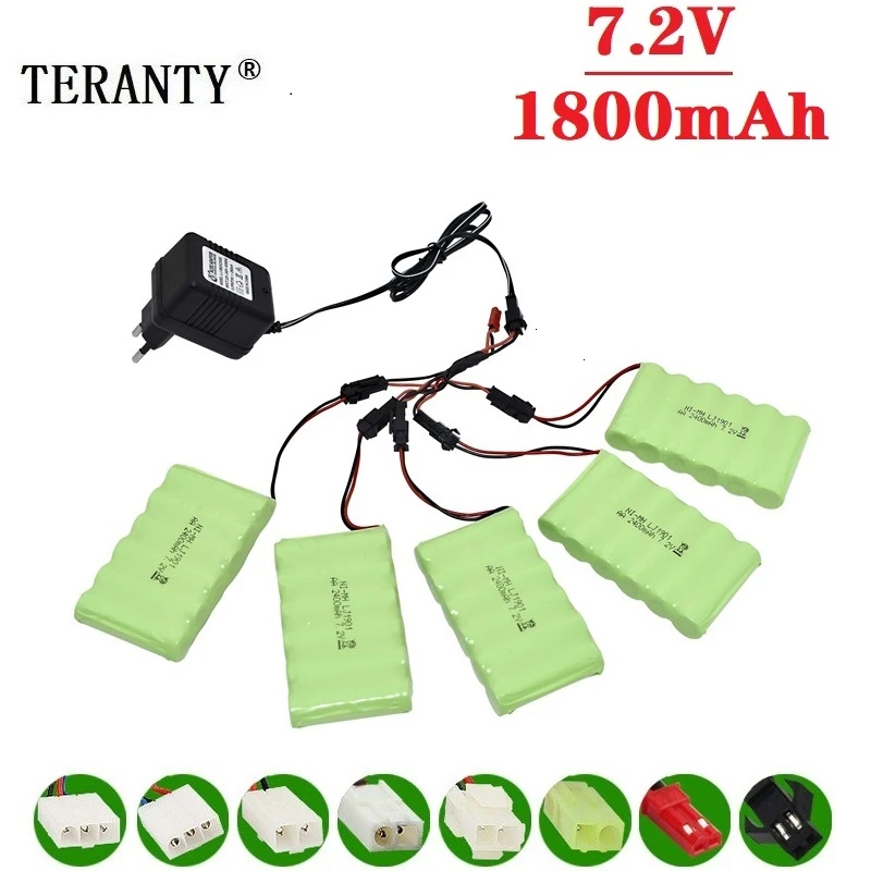 

(SM Plug) Ni-CD 7.2v 1800mah Battery + USB Charger For Rc toys Car Tank Train Robot Boats Guns AA 7.2v Rechargeable Battery Pack