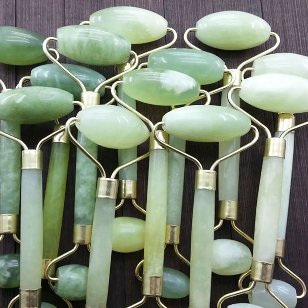 19 натуральный камень роликовый массажер лица тонкий лифтинг инструмент аметист