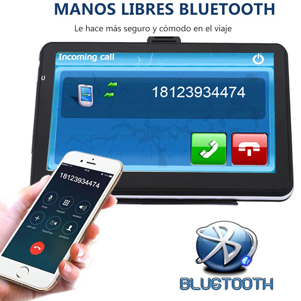 Автомобильный gps навигатор 7 дюймов lcd сенсорный экран FM Bluetooth Голосовая спутниковая навигация для грузовиков Navitel256MB Европа последняя карта