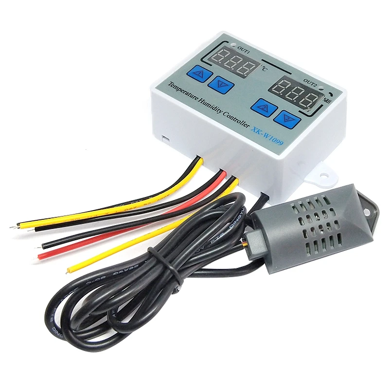 XK-W1099 Dual Digital Thermostat Humidistat Egg Incubator Temperature Humidity Controller Regulator Thermometer Hygrometer 24V |