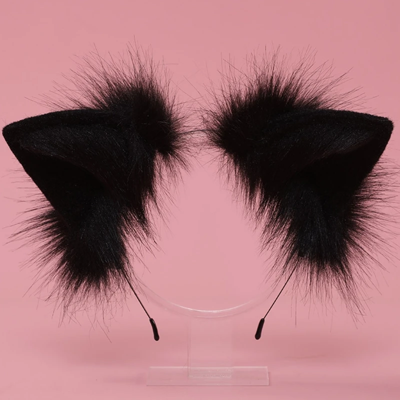 

Girls Animal Wolf Cat Ears Plush Hair Hoop Lolita Lovely Party Headdress Anime Cosplay Party Kawaii Accessories