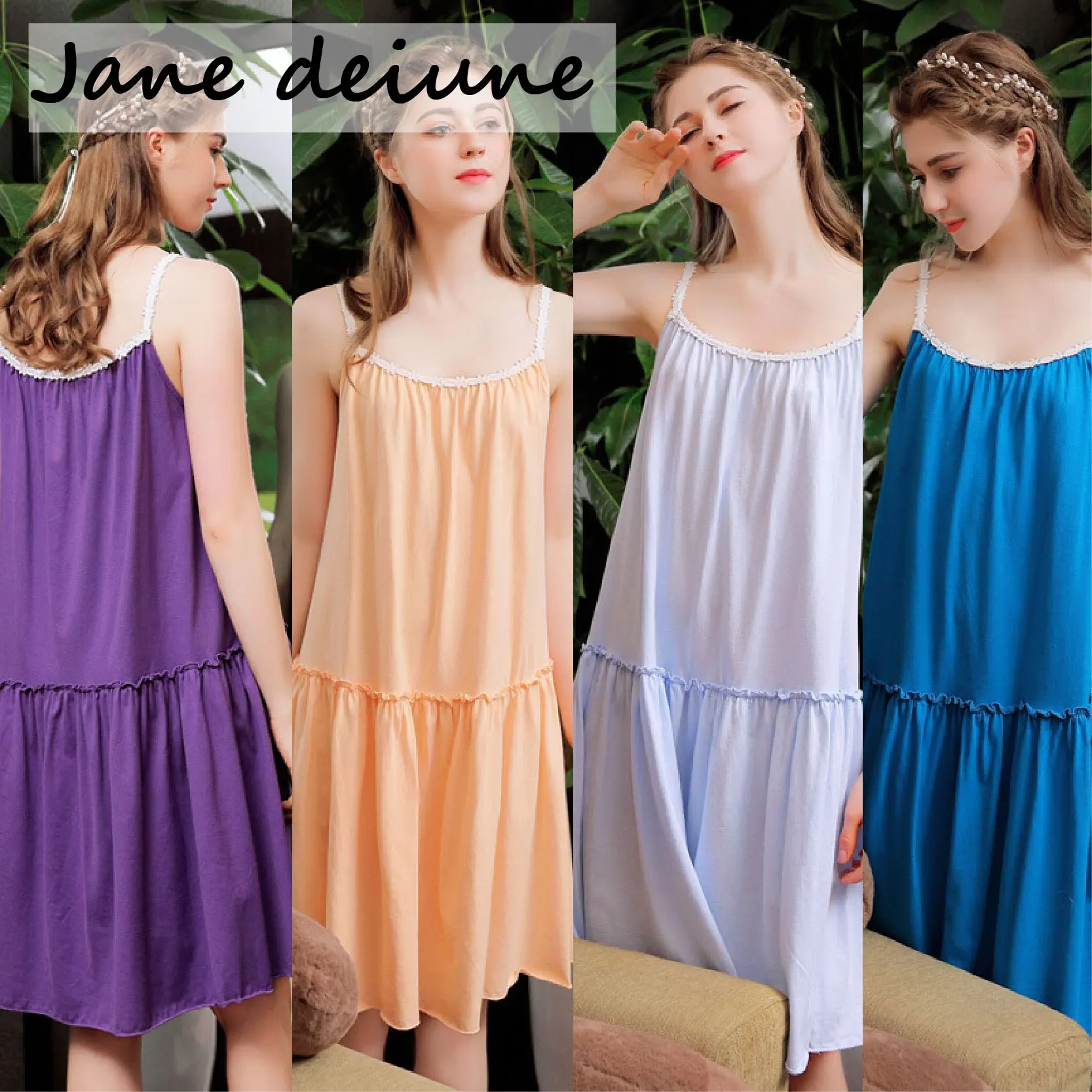 

Женские пижамные комплекты Jane Deiune, ночное белье, Повседневная Пижама из искусственного шелка, кружевное банное платье с вышивкой, свадебное...