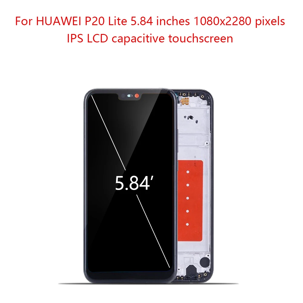 Оригинальный 5 84 ''LCD для Huawei P20 Lite LCD кодирующий преобразователь сенсорного