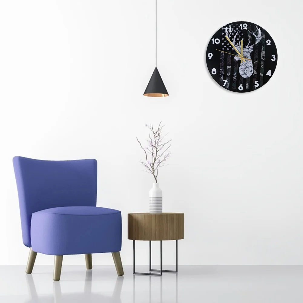 Настенные часы в стиле ретро круглые тихие настенные индустриальном без тикания