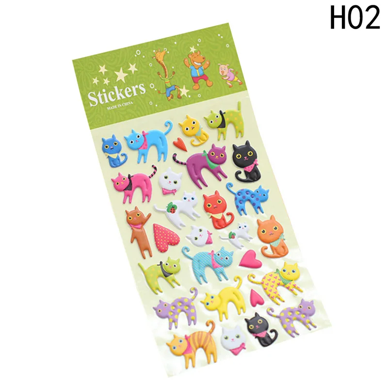 

3D Puffy Bubble Sticker Toys Children Cartoon Animal Fruit 3D Stereo Stickers Toy Room Decoration For Children Kids Boy Girl