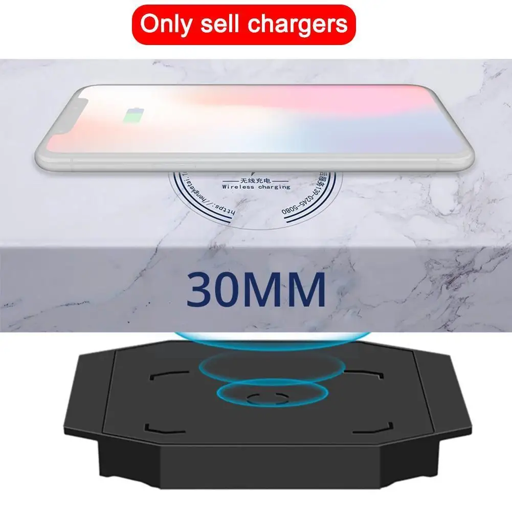 

30mm Long Distance Wireless Charger For IPhone 11Pro S21 Base Wireless Huawei X 8 QI Xiaomi S20 Invisible Samsung Charging P1A6