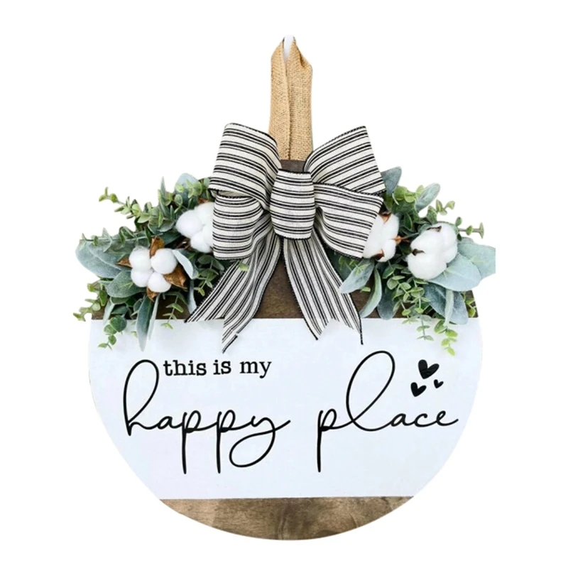 

Creative Letter Hanging Decorations Round Wooden Welcome Door Hanger Door Decoration Home Ornaments Bedroom Decor